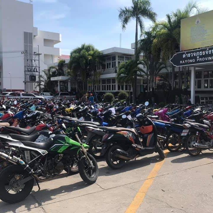 Конфискованные мотоциклы в Таиланде