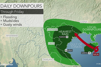 Тропический шторм Мун затронет север и северо-восток Таиланда