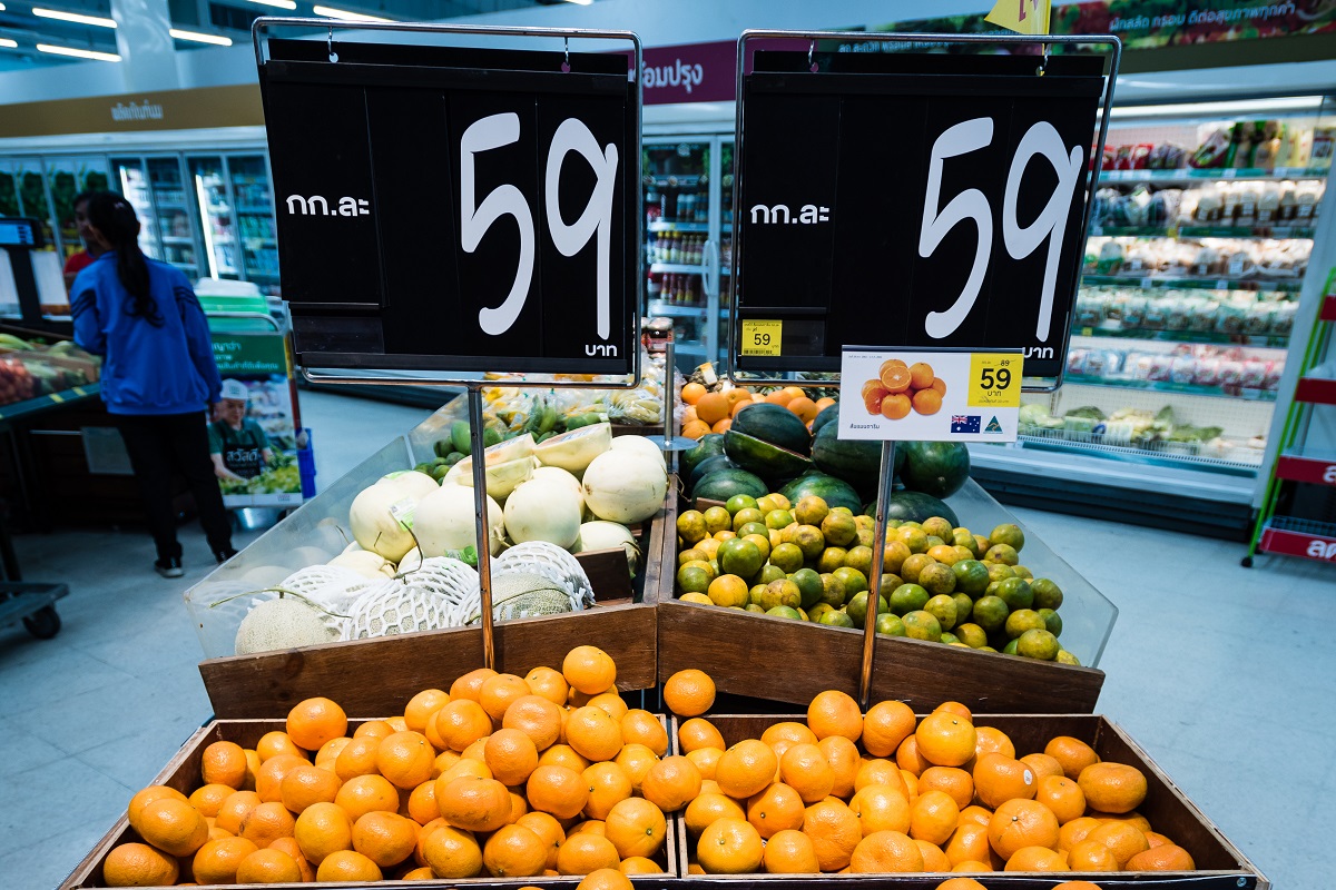Австралийские мандарины стоят в Таиланде 59 батов за килограмм
