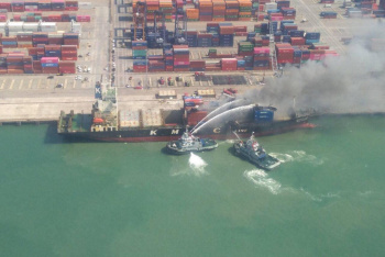 Взрыв токсичных химикатов в порту Лаем Чабанг недалеко от Паттайи