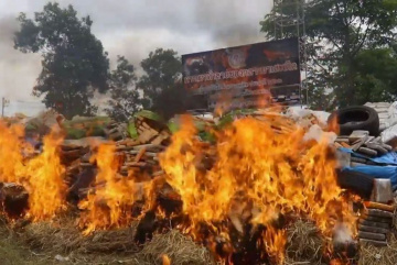 Анонос изображения к новости Более 70 тонн наркотиков было сожжено на севере Таиланда