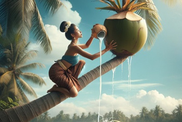 Изображение для анонса к статье - Искусство Таиланда: Как легко добыть и насладиться кокосовым молоком