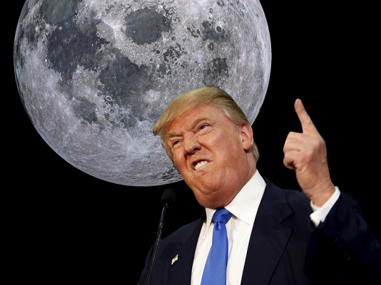 Изображение для статьи - Новости: Трамп "упал" с луны? Коронавирусу в США не до луны